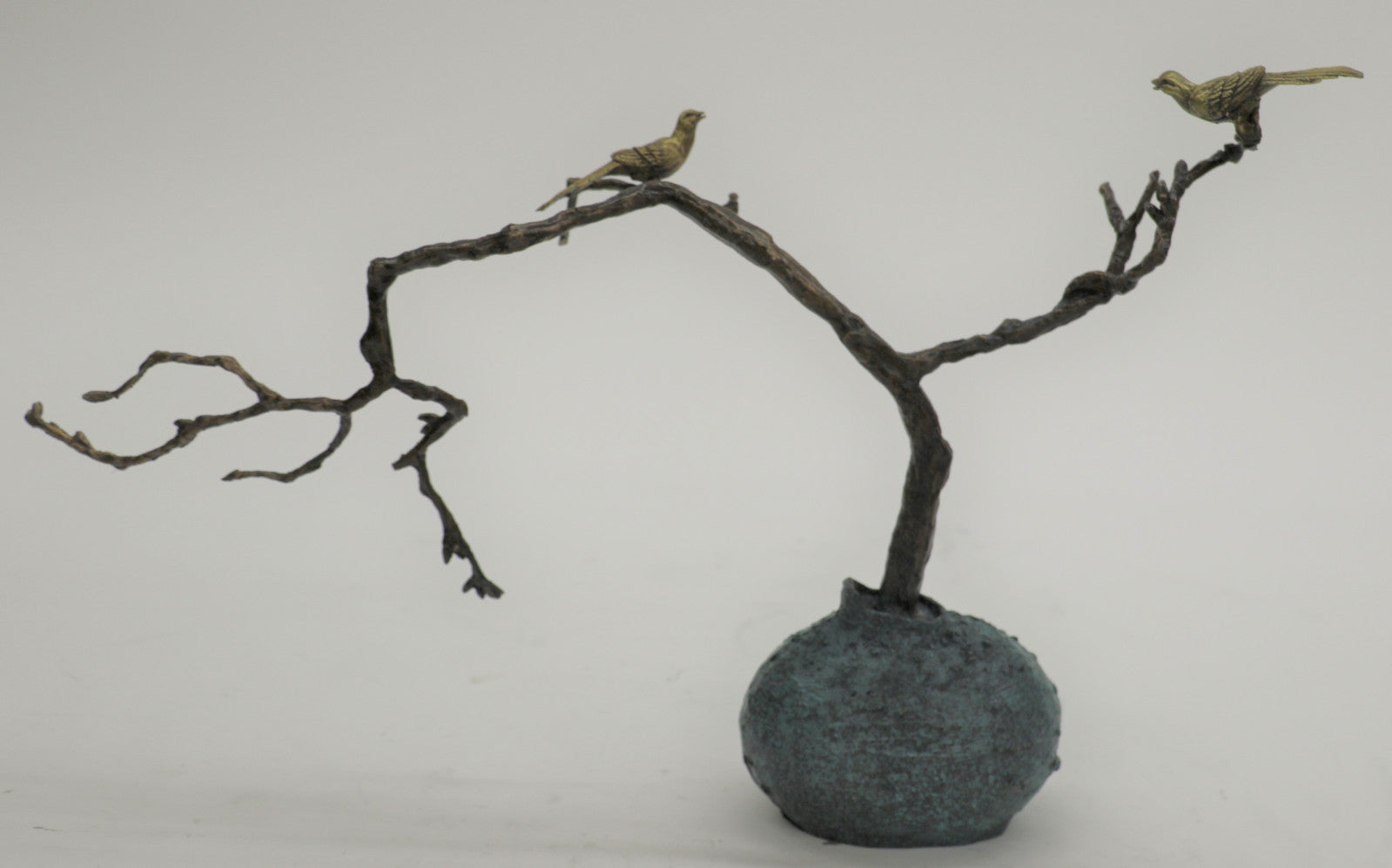Art Deco/Nouveay by Lost Wax Method Numbered Edition Love Birds Bronze Sculpture Statue