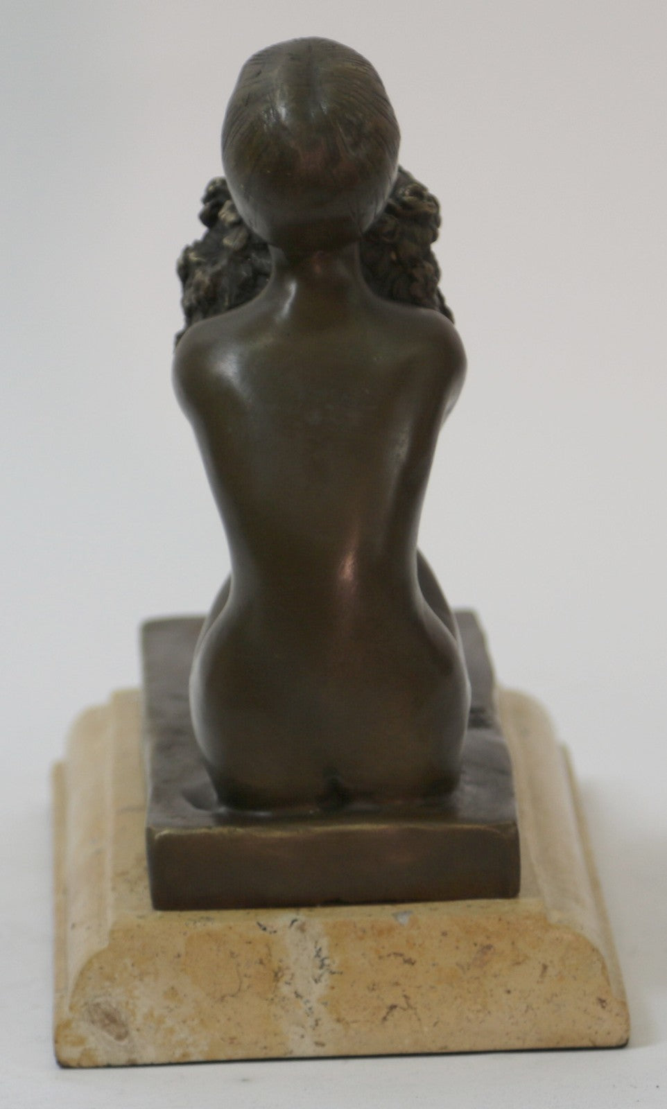Bofill Art Nouveau Deco 100% Solid Bronze Statue The Flower Girl Figurine Figure