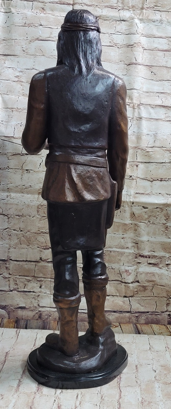 Buy SITTING BULL Bronze Sculpture – 31" Tall Native American Chief Statue for Sale | Handcrafted Masterpiece by C.M. Russell