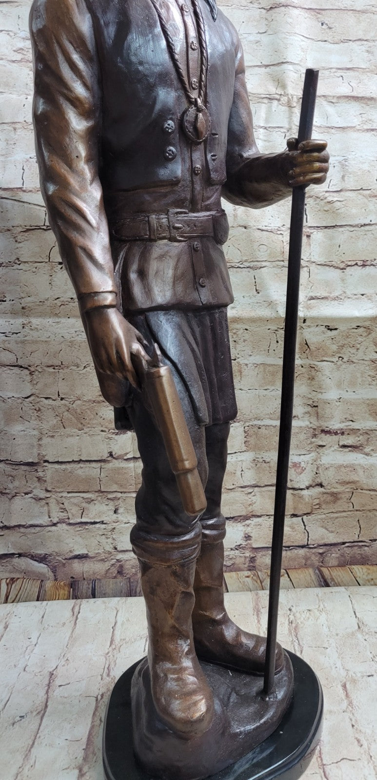 Buy SITTING BULL Bronze Sculpture – 31" Tall Native American Chief Statue for Sale | Handcrafted Masterpiece by C.M. Russell