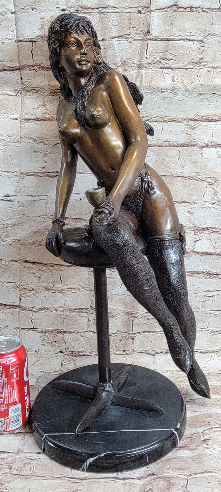 Buy Collett Signed Bronze Nude Woman Sculpture – Limited Edition Marble Base Figurine for Home & Office