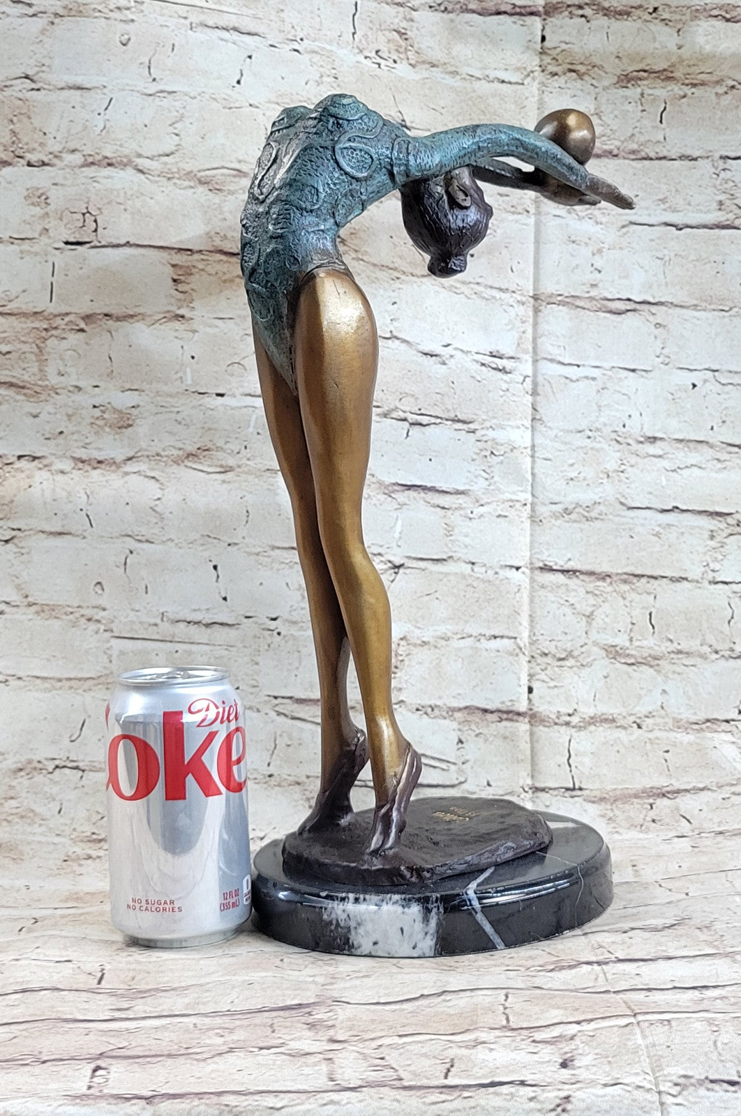 Stunning Collett Swiss Artist Nick Gymnast Woman Bronze Statue LTD EDTION