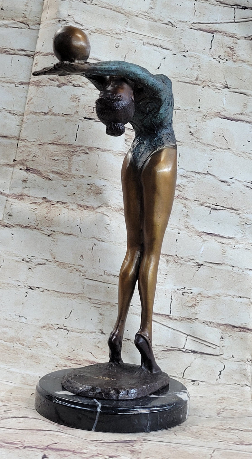 Stunning Collett Swiss Artist Nick Gymnast Woman Bronze Statue LTD EDTION