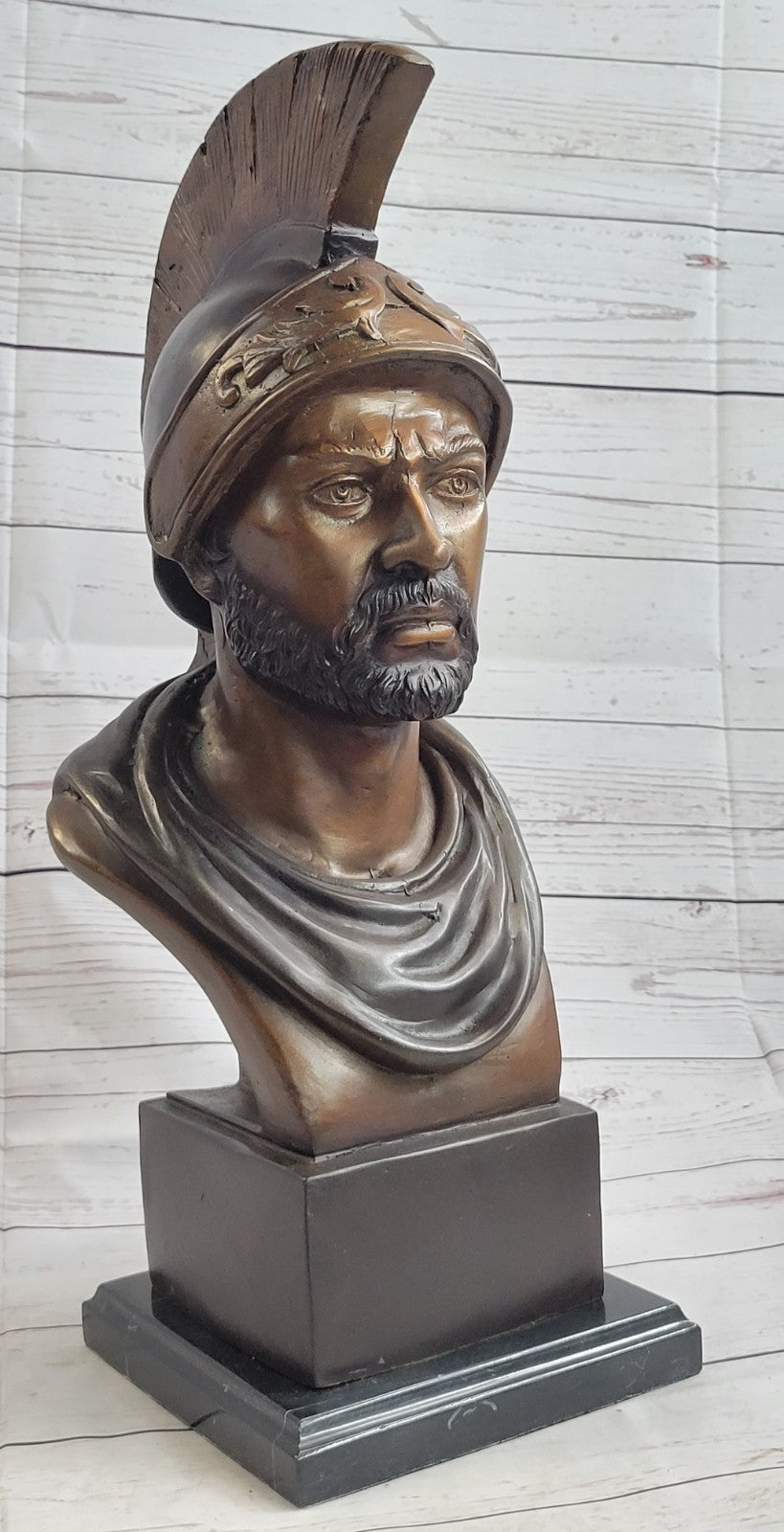 Detailed Handcrafted Spartan Roman Soldier Warrior Bronze Stature Verdi Gift