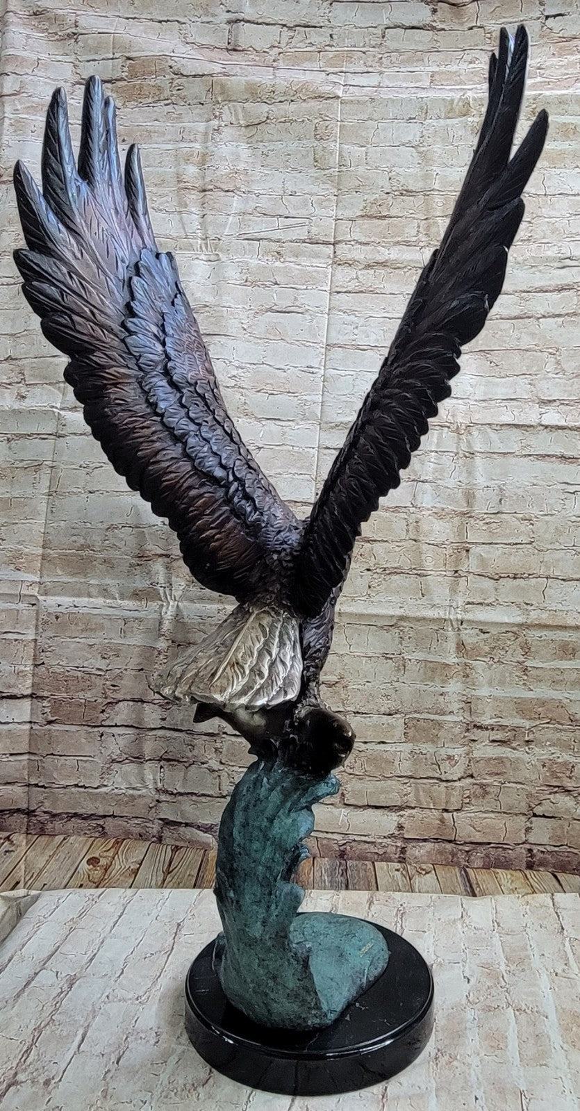 Impressive Large American Eagle Bird Freedom Head Heavy Figurine Sculpture SALE