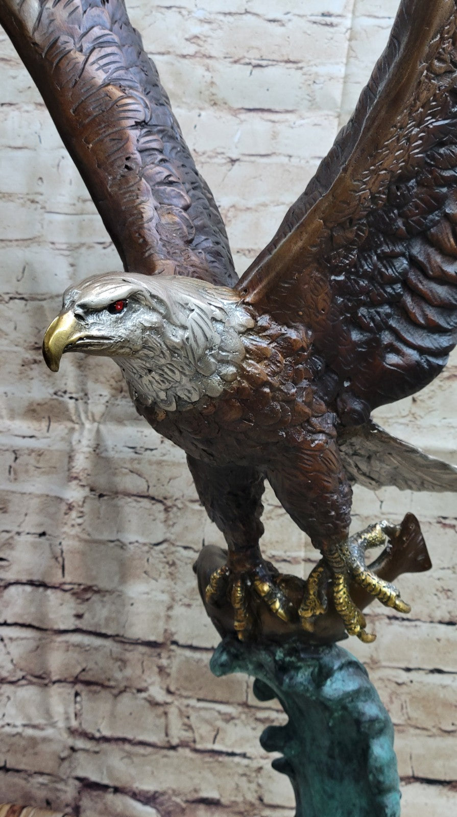 Impressive Large American Eagle Bird Freedom Head Heavy Figurine Sculpture SALE