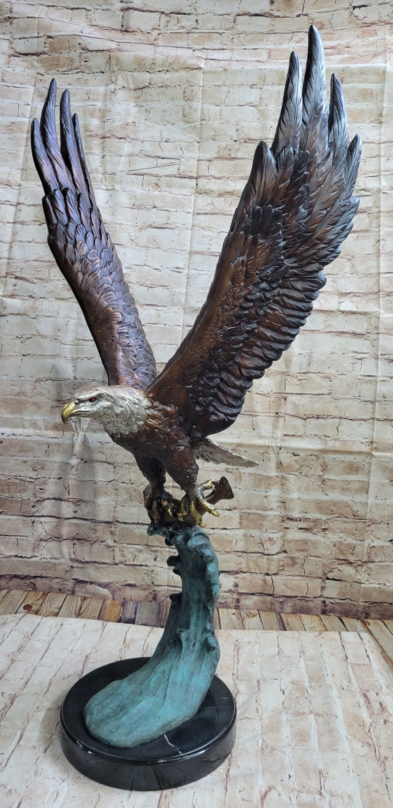 Impressive Large American Eagle Bird Freedom Head Heavy Figurine Sculpture SALE