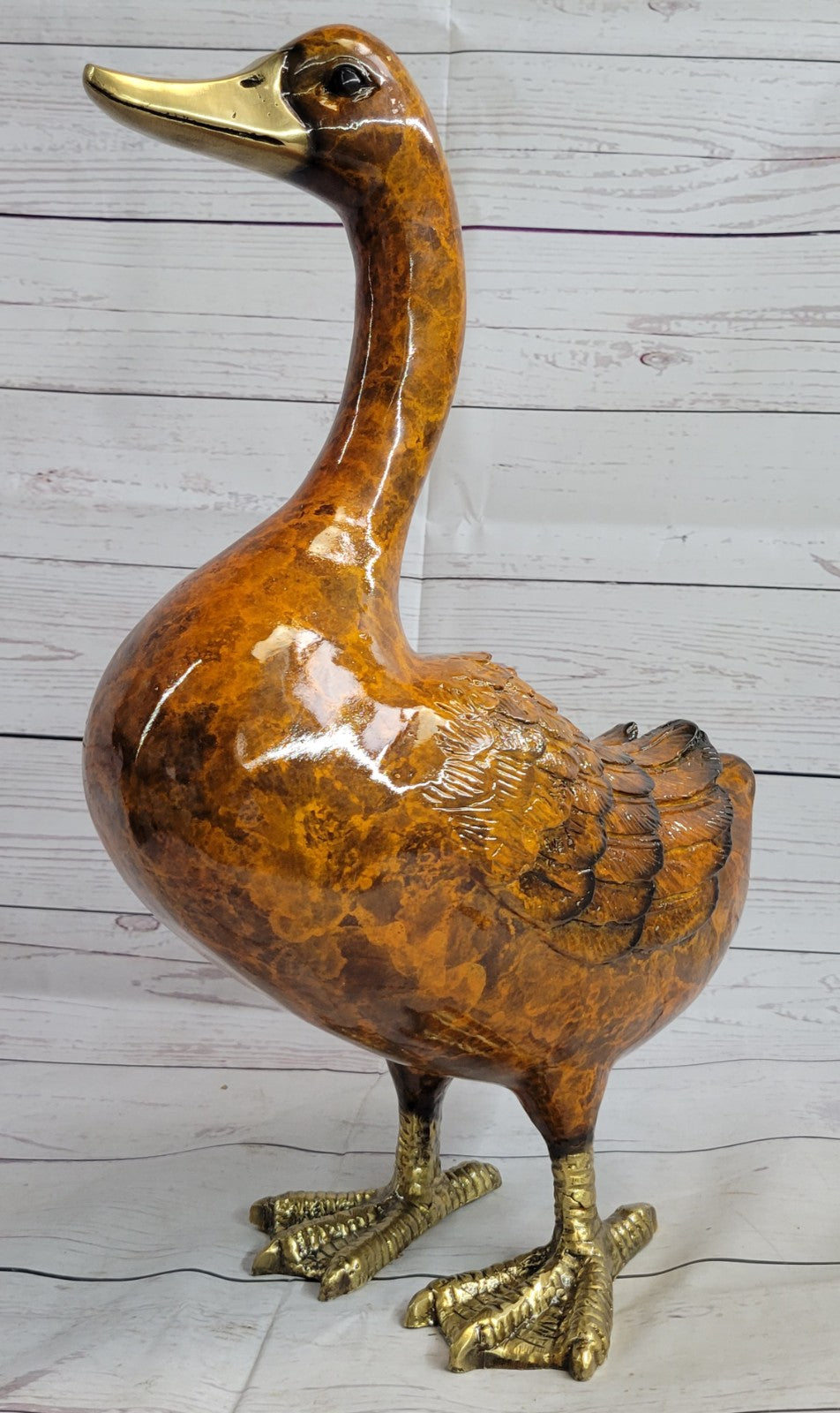 Vintage Vienna Austrian Large Cold-Painted Real 100% Bronze Duck Sculpture Sale