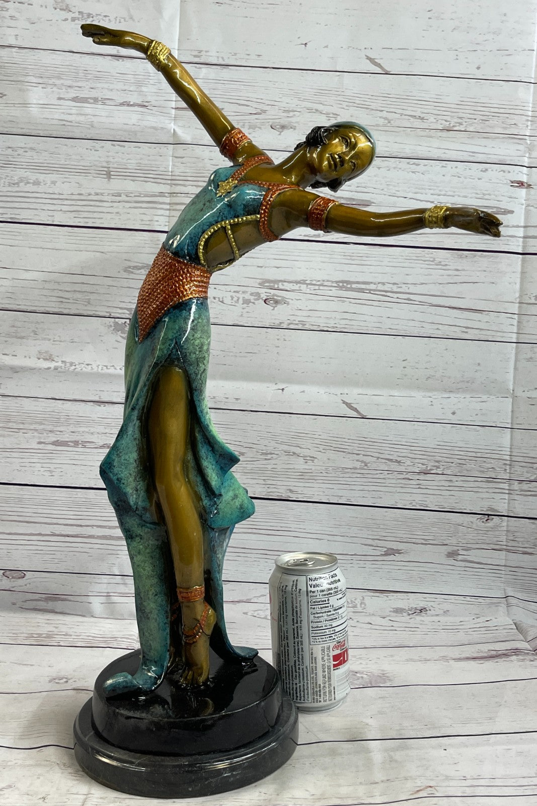 Art Deco Large Ballerina Dancers Bronze Collectible Sculpture Original Figurine