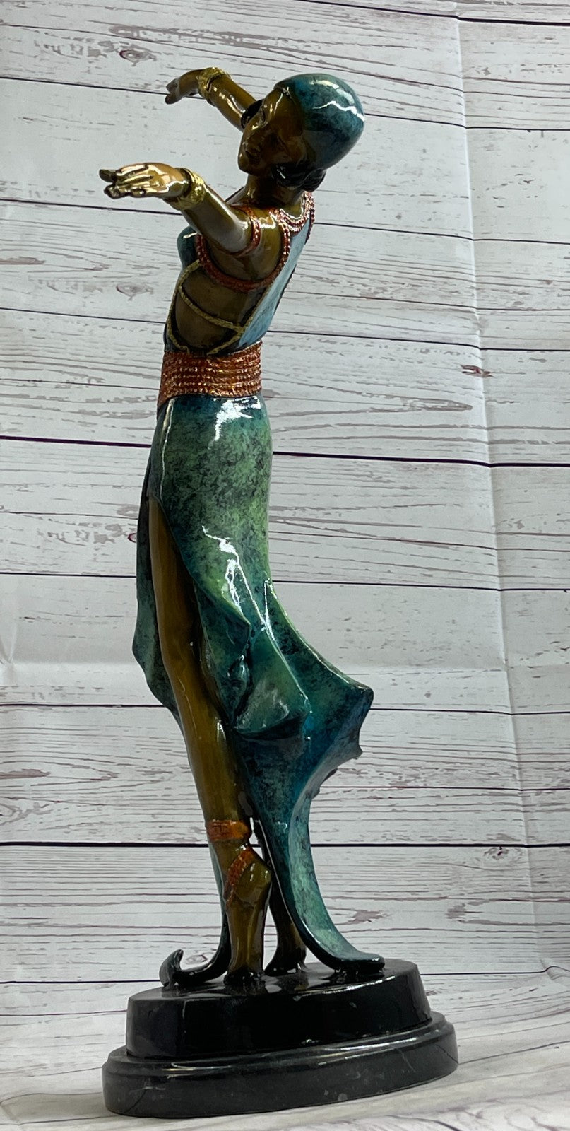 Art Deco Large Ballerina Dancers Bronze Collectible Sculpture Original Figurine