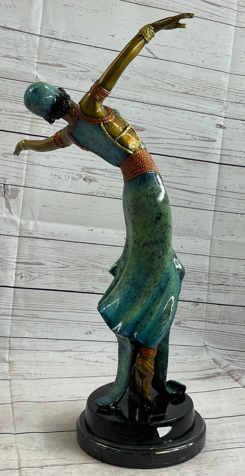 Art Deco Large Ballerina Dancers Bronze Collectible Sculpture Original Figurine