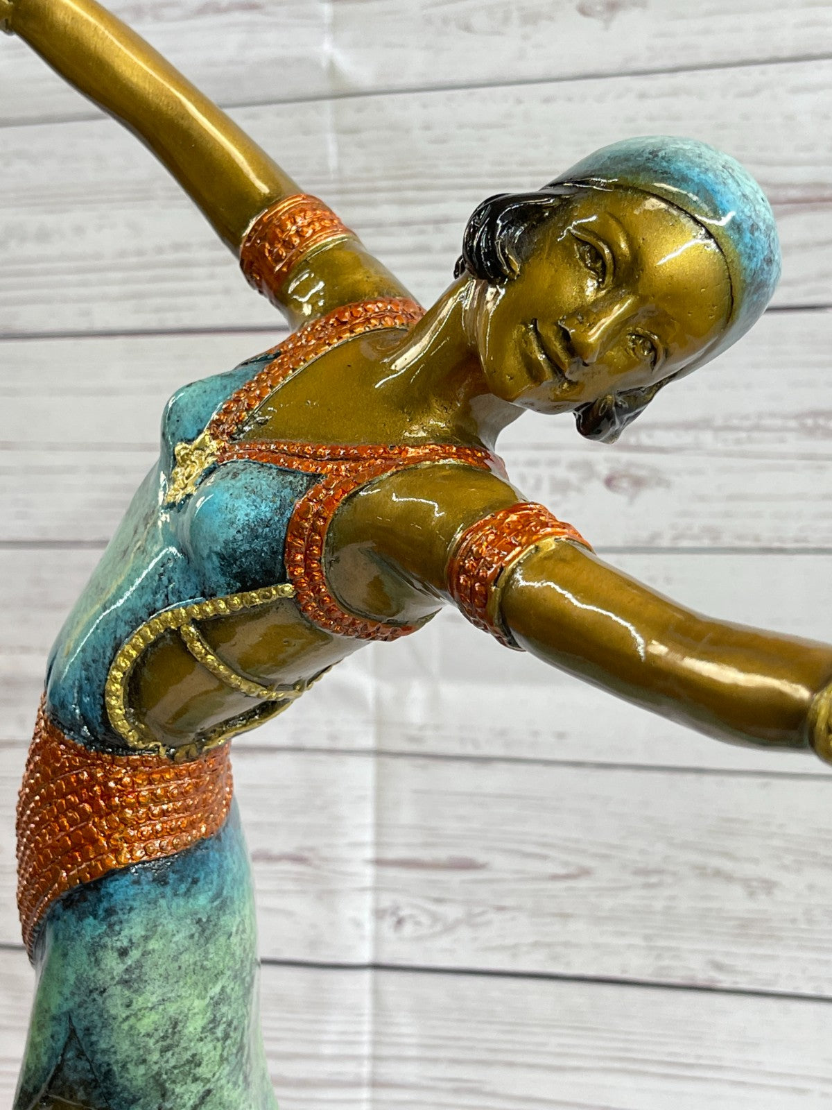 Art Deco Large Ballerina Dancers Bronze Collectible Sculpture Original Figurine