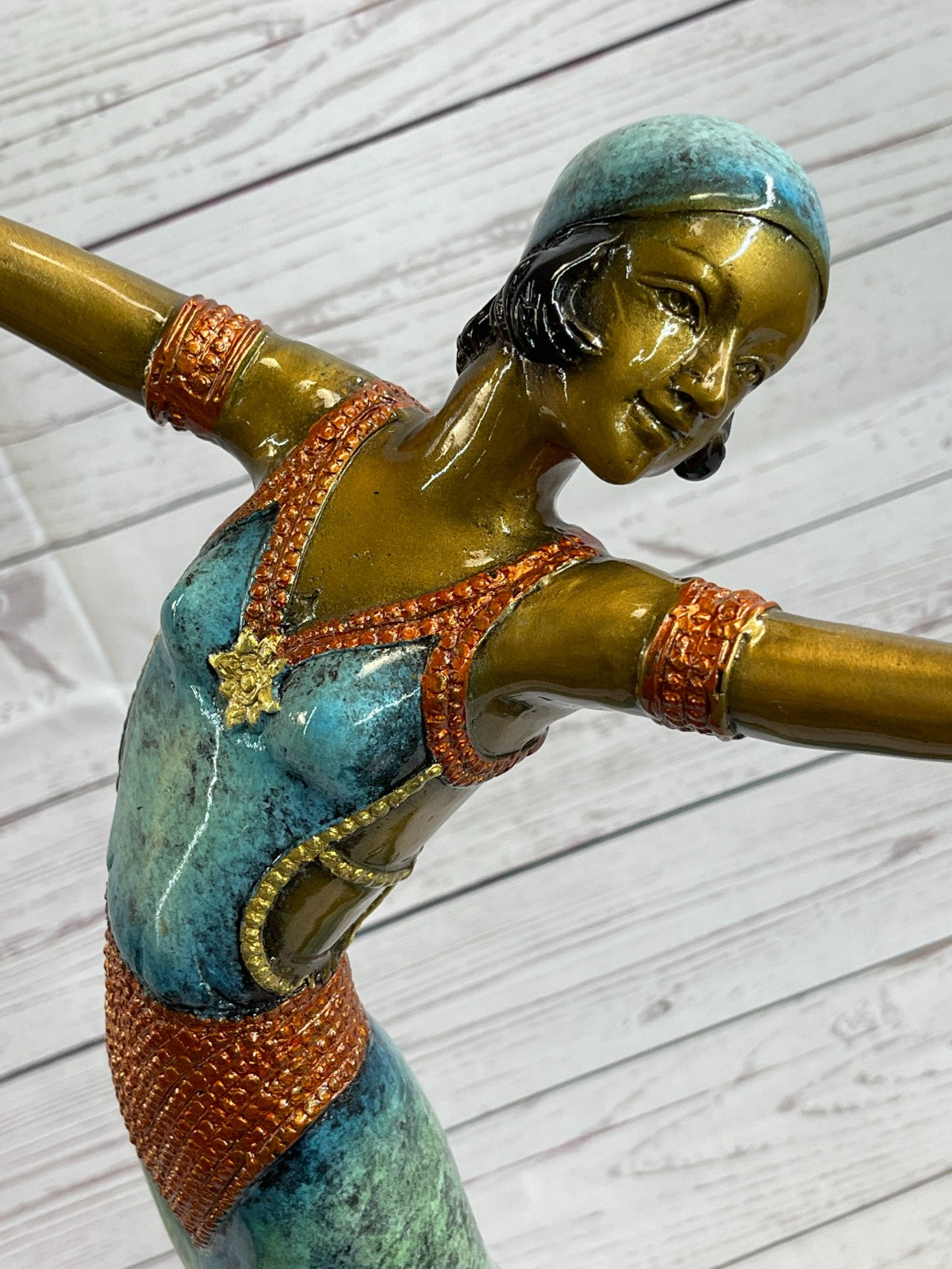 Art Deco Large Ballerina Dancers Bronze Collectible Sculpture Original Figurine
