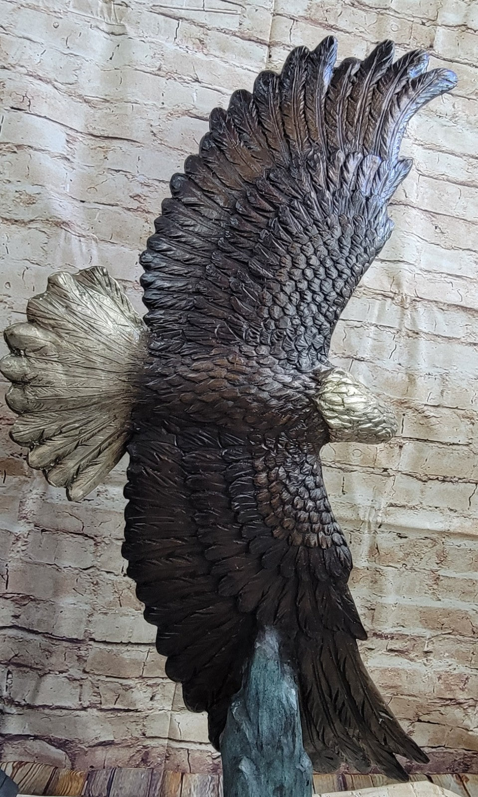 Bronze Eagle Sculpture by French Mogniez-"Majestic Fisherman" BEAUTIFUL & HUGE!