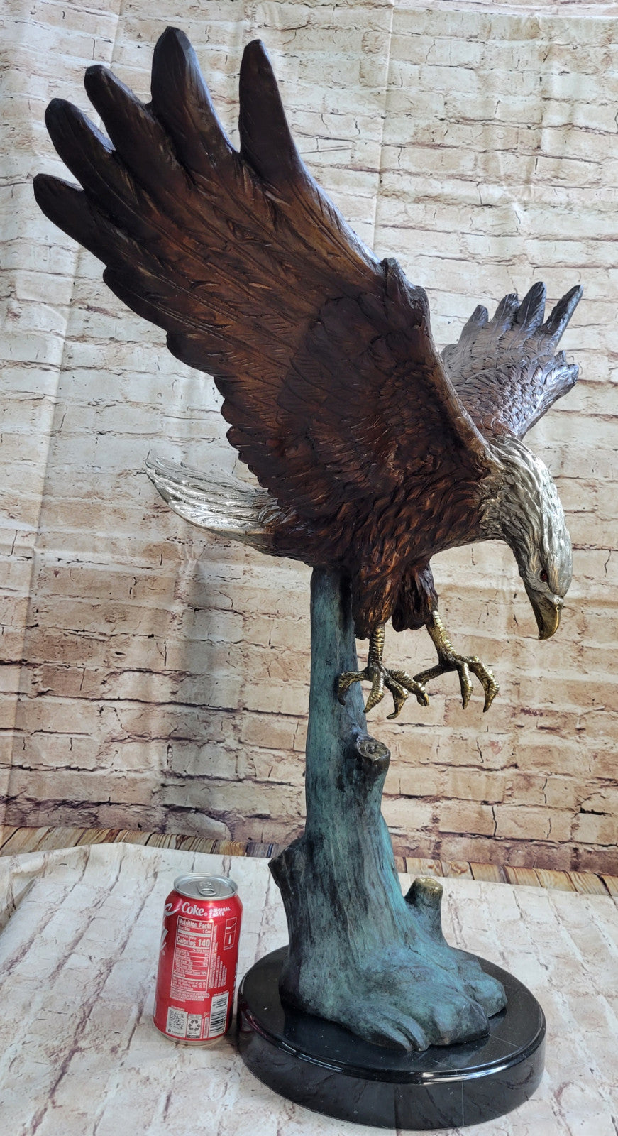 Moigniez Bronze Eagle Sculpture - Multi Color PATINA - Signed Figurine Gift Deal