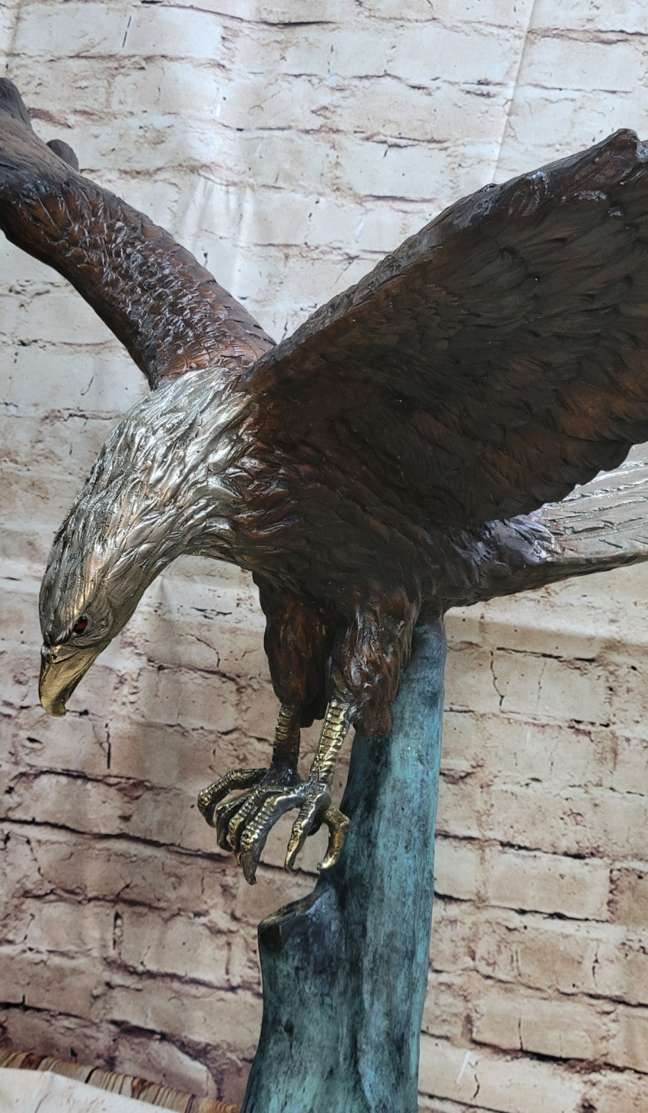 Moigniez Bronze Eagle Sculpture - Multi Color PATINA - Signed Figurine Gift Deal