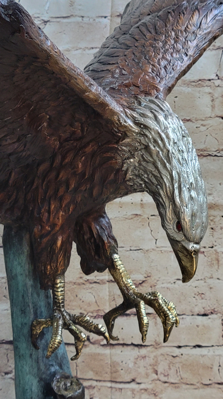 Moigniez Bronze Eagle Sculpture - Multi Color PATINA - Signed Figurine Gift Deal