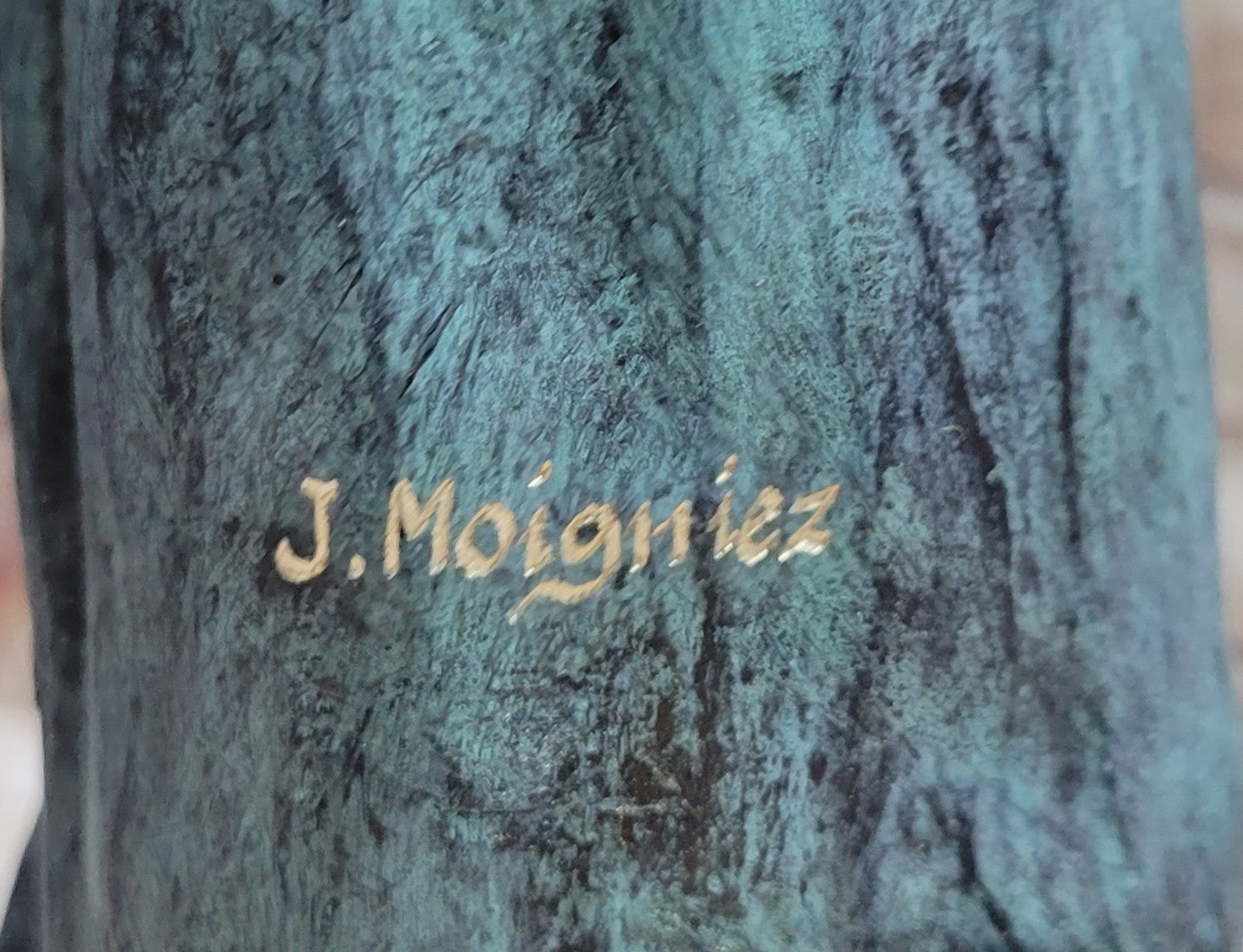 Moigniez Bronze Eagle Sculpture - Multi Color PATINA - Signed Figurine Gift Deal