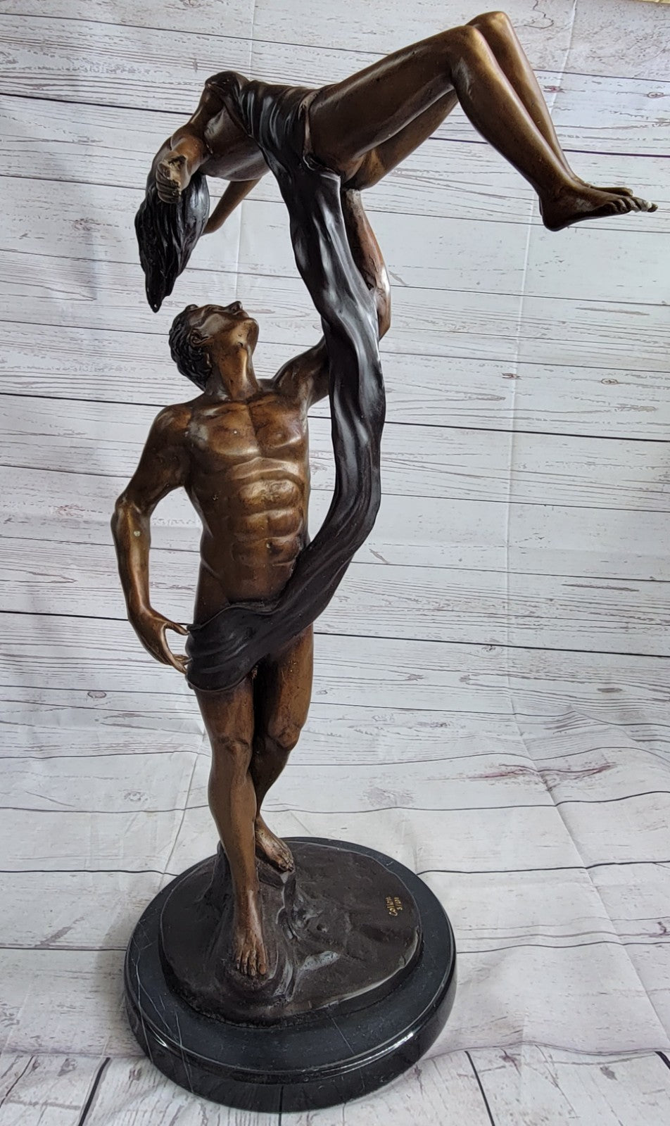 Handcrafted bronze sculpture SALE Ballerina Dancer Poised Collette Signed DEAL