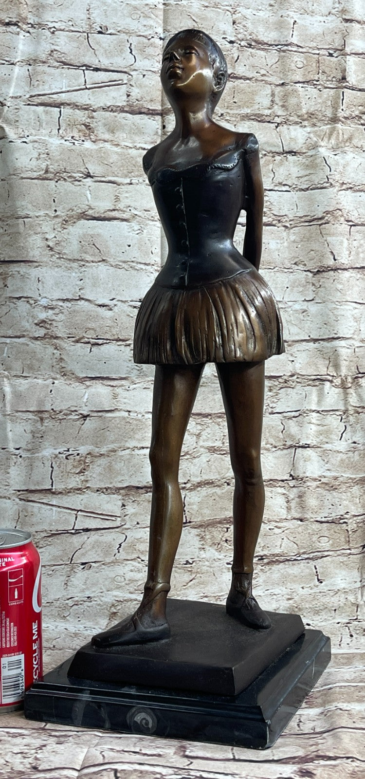 Bronze Sculpture 20.5" Tall Classic Famous Ballerina by Degas Hot Cast Figurine
