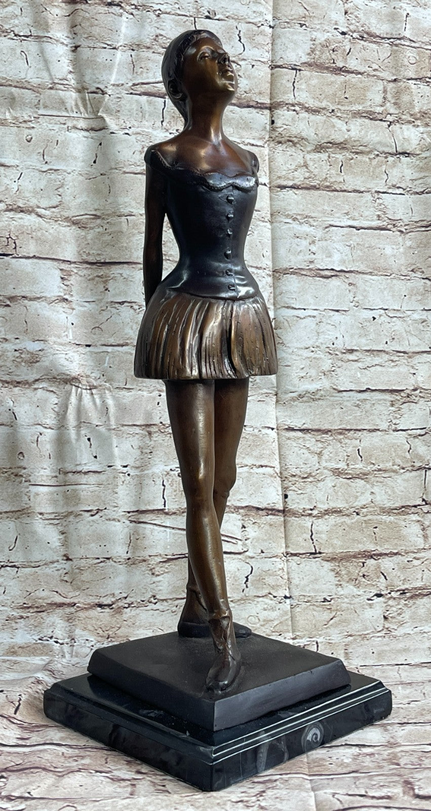 Bronze Sculpture 20.5" Tall Classic Famous Ballerina by Degas Hot Cast Figurine