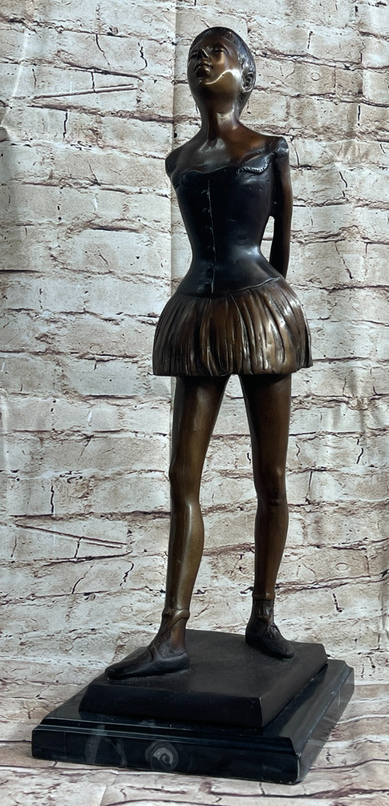 Bronze Sculpture 20.5" Tall Classic Famous Ballerina by Degas Hot Cast Figurine