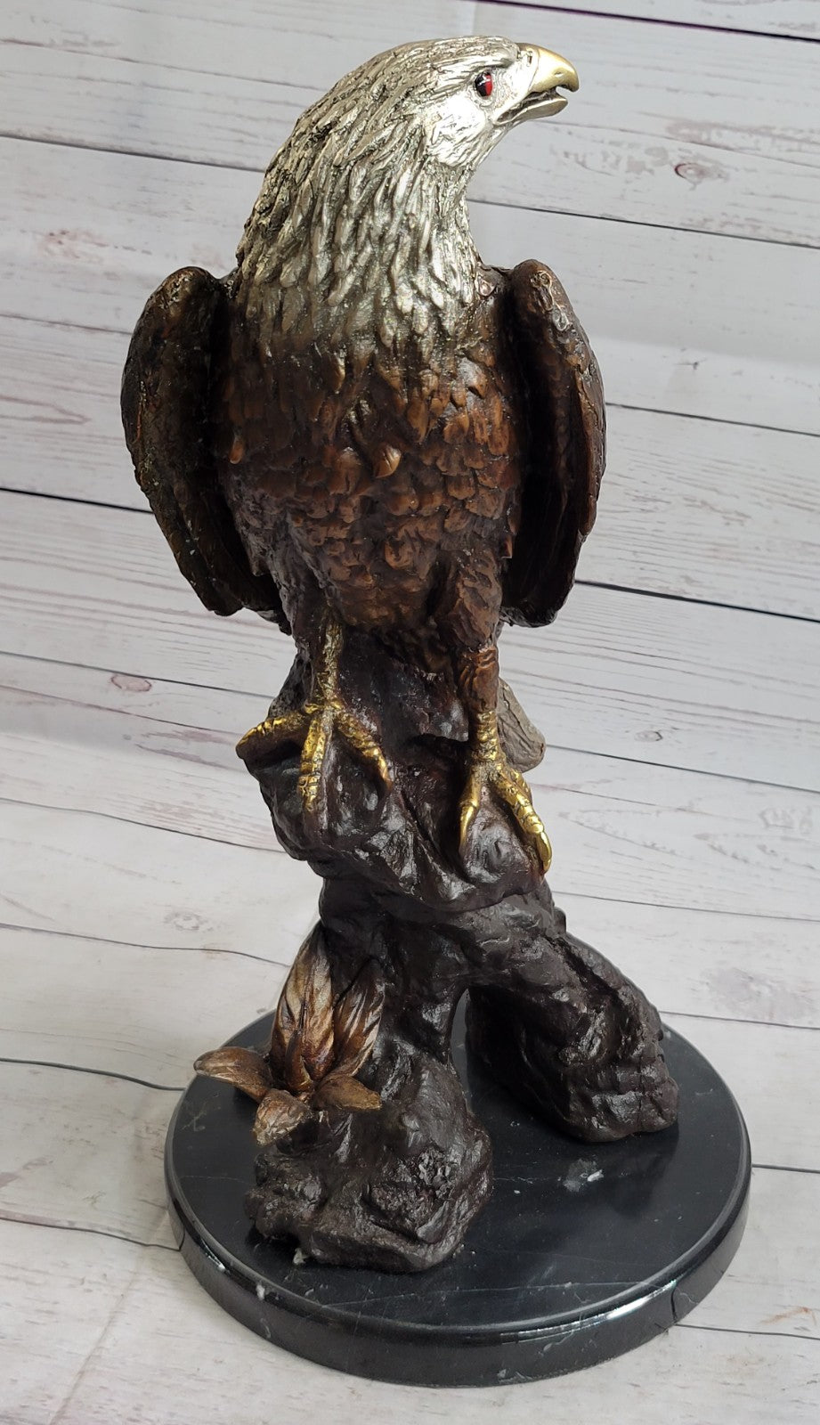 VINTAGE BRONZE EAGLE STATUE SCULPTURE BY JULES MOIGNIEZ SIGNED HOT CAST STATUE