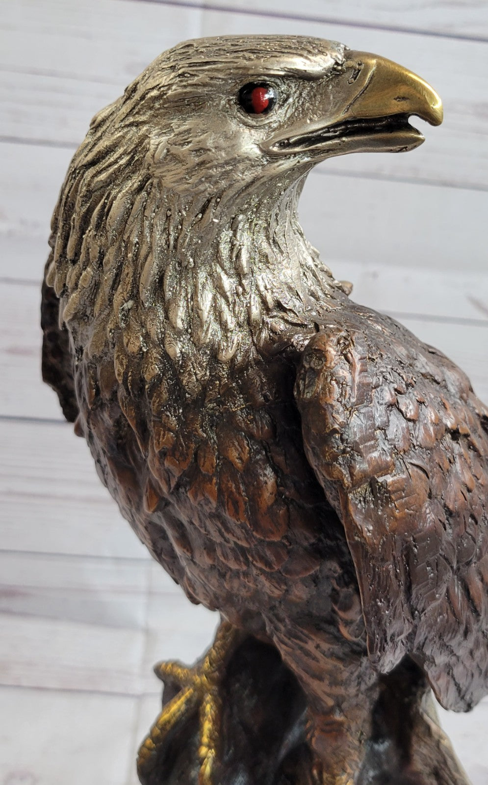 VINTAGE BRONZE EAGLE STATUE SCULPTURE BY JULES MOIGNIEZ SIGNED HOT CAST STATUE