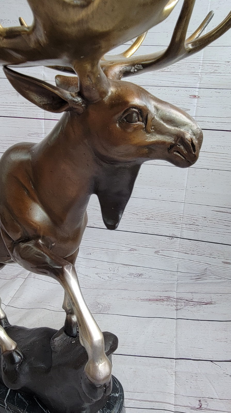 Great Detailed Moose Bronze Sculpture Home/Cabin/Office Decoration Decor Sale