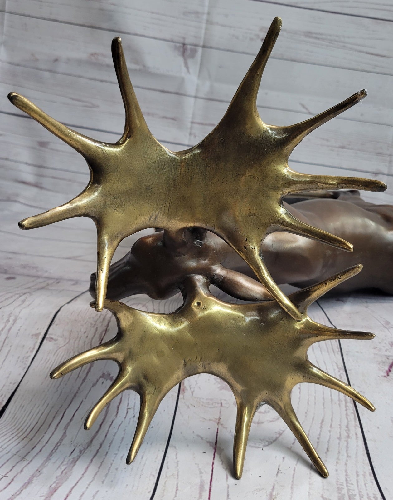 Great Detailed Moose Bronze Sculpture Home/Cabin/Office Decoration Decor Sale