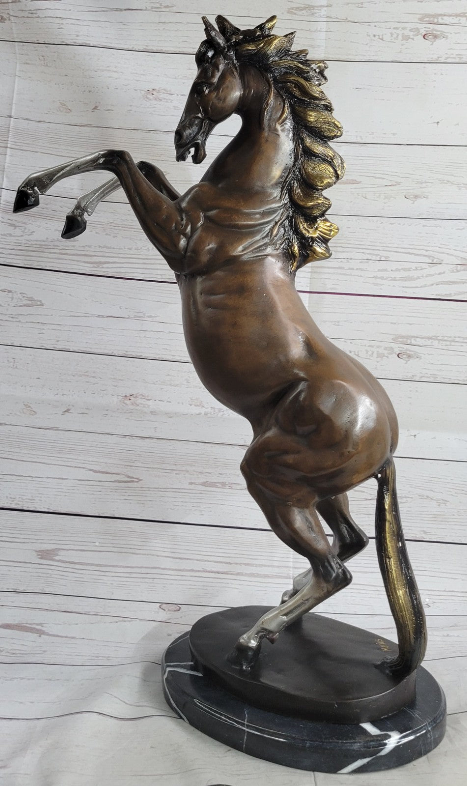 Bronze Sculpture Numbered Limited Edition Stallion Horse Animal Hand Made