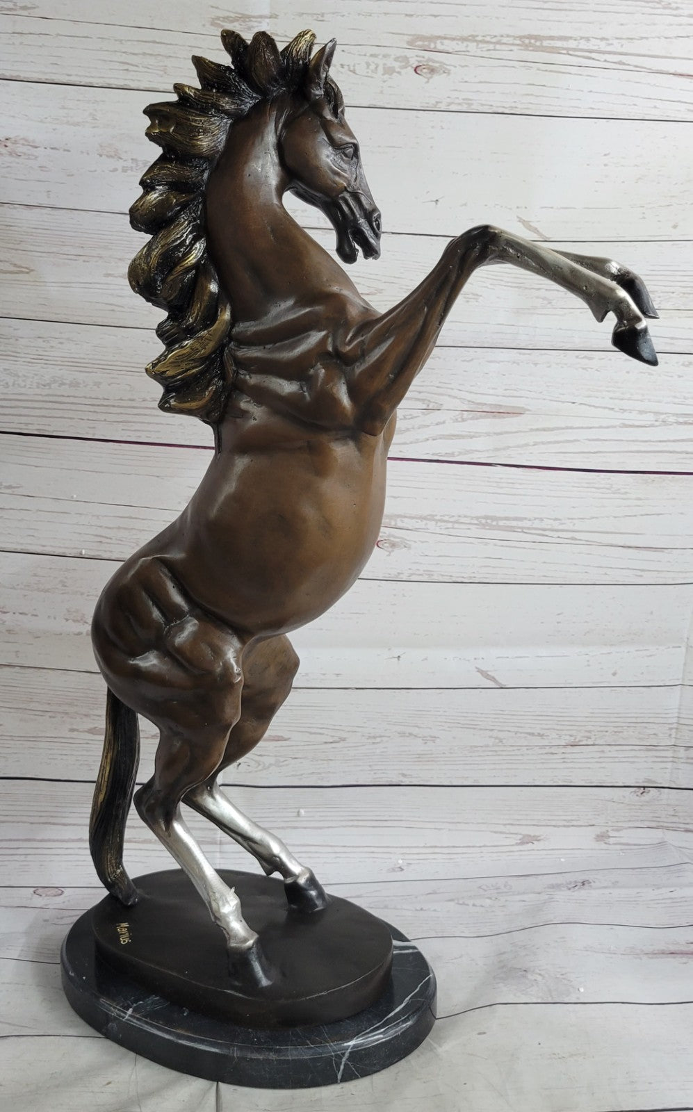 Bronze Sculpture Numbered Limited Edition Stallion Horse Animal Hand Made