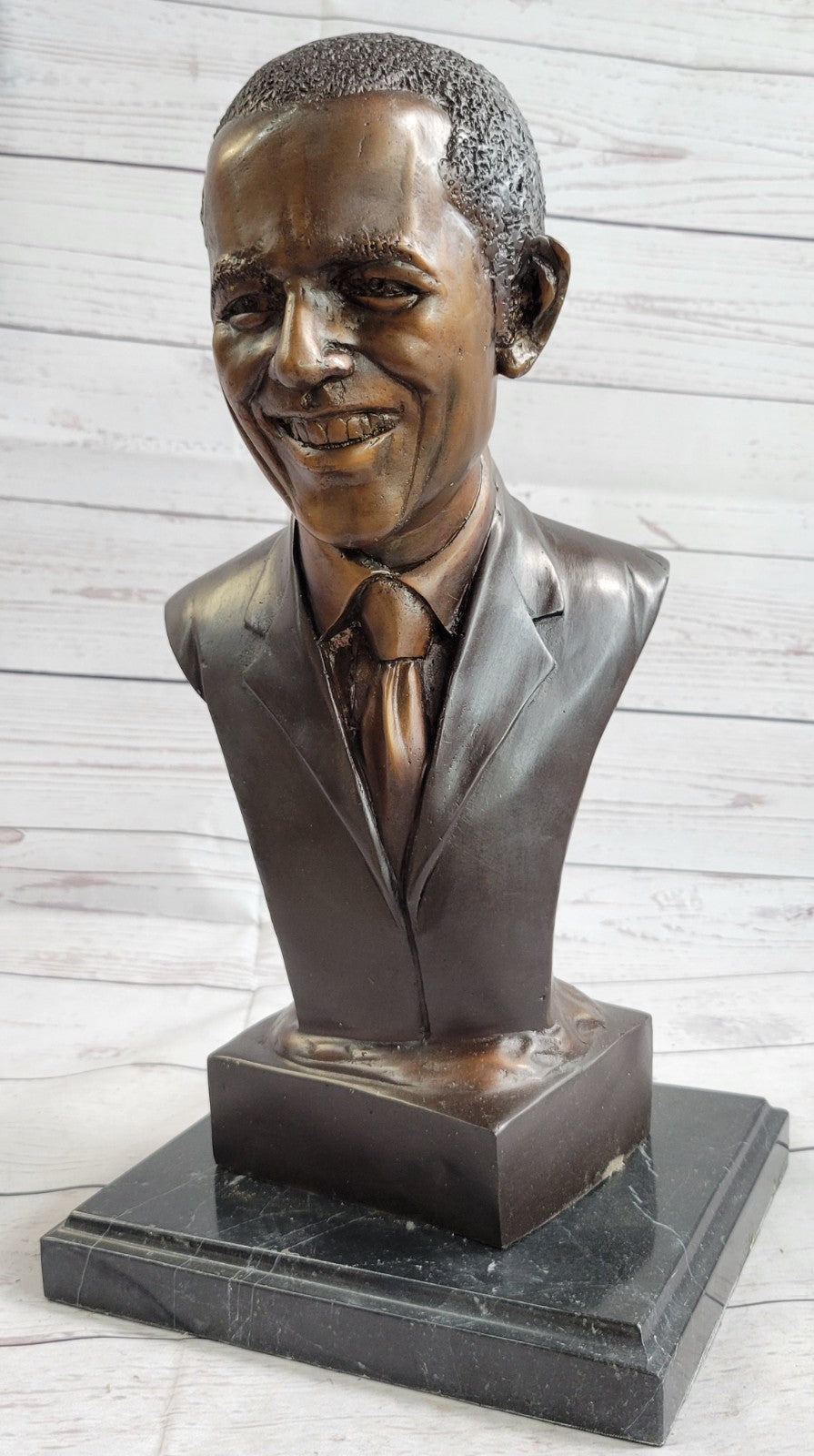 Signed Sealed Numbered Marius  , Barack Obama Bronze Sculpture 2017 Artwork