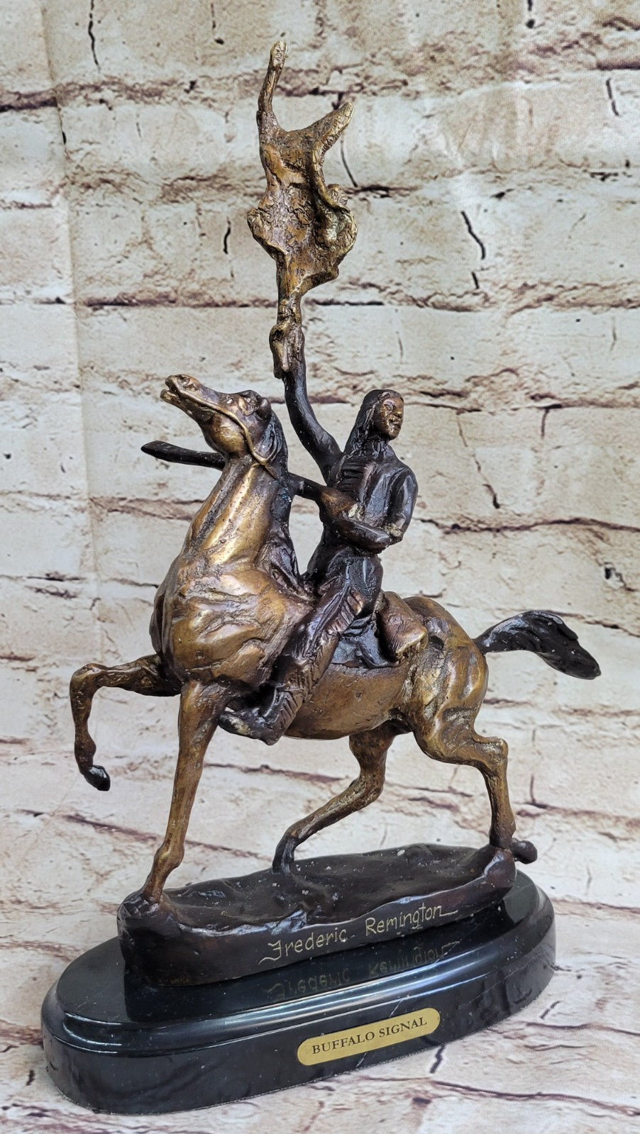 Handcrafted bronze sculpture SALE Indian American Native Remington`S Frederic