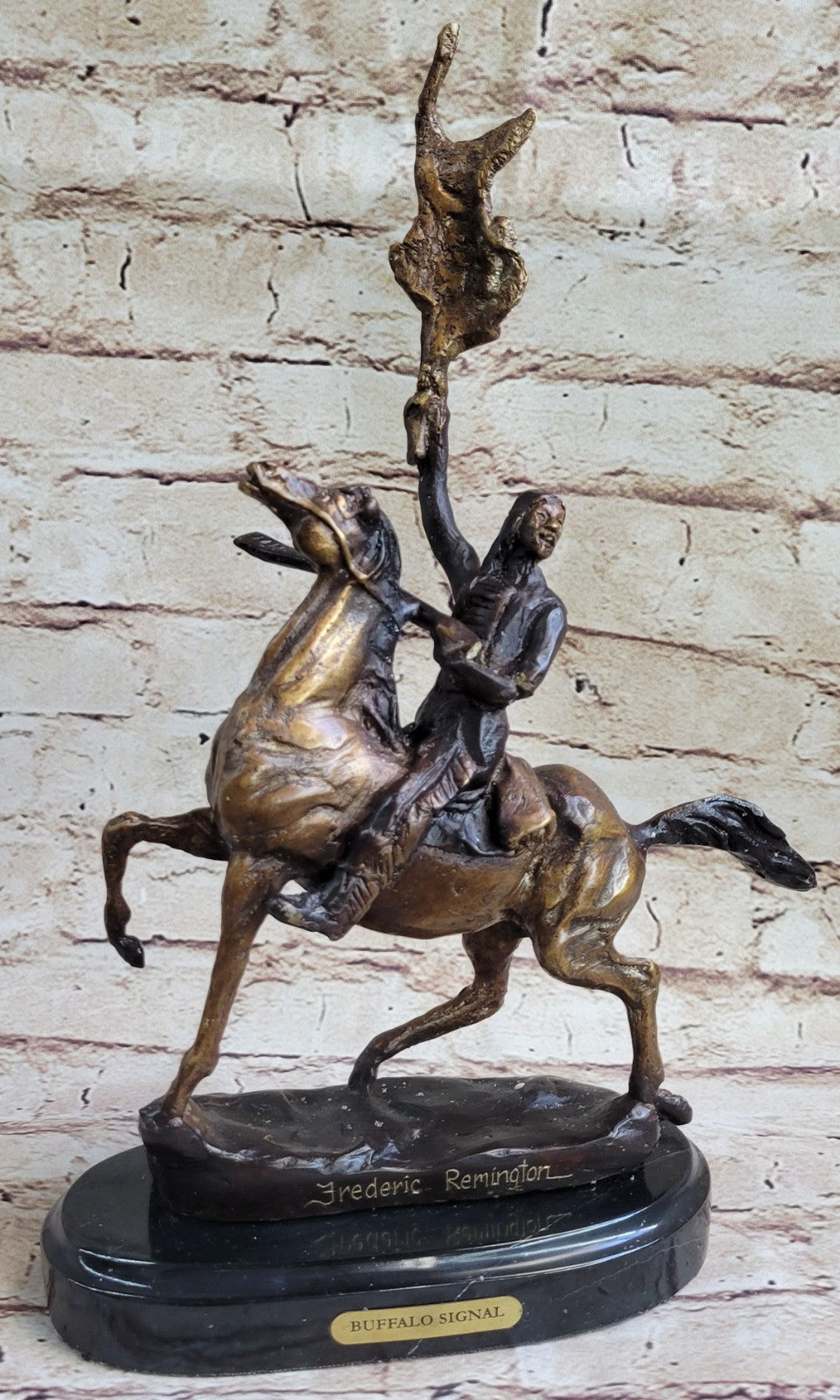 Handcrafted bronze sculpture SALE Indian American Native Remington`S Frederic
