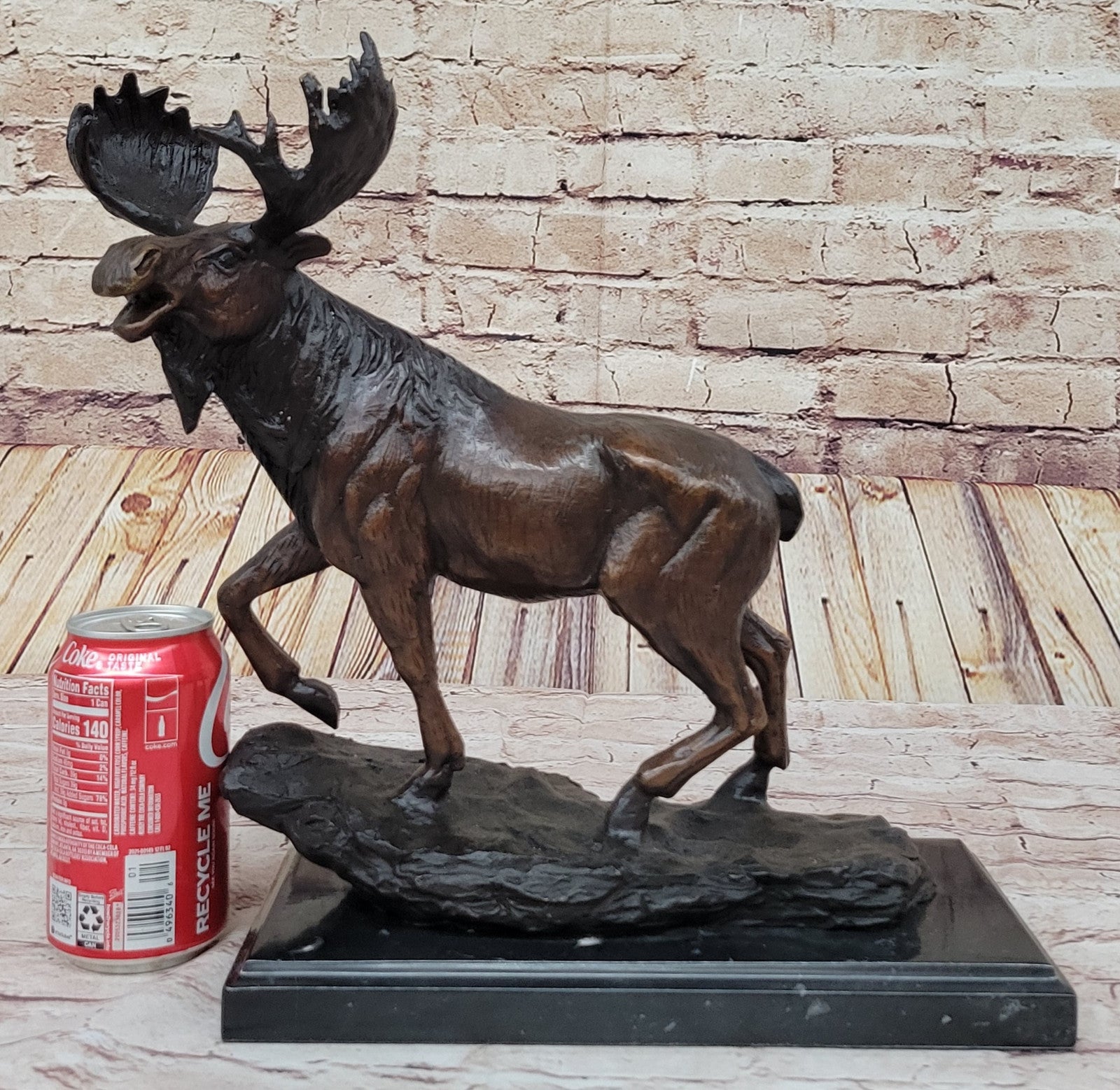 Backyard Indoor/Outdoor Male Deer Stag & Dogs Hunter Cabin Bronze Sculpture Sale