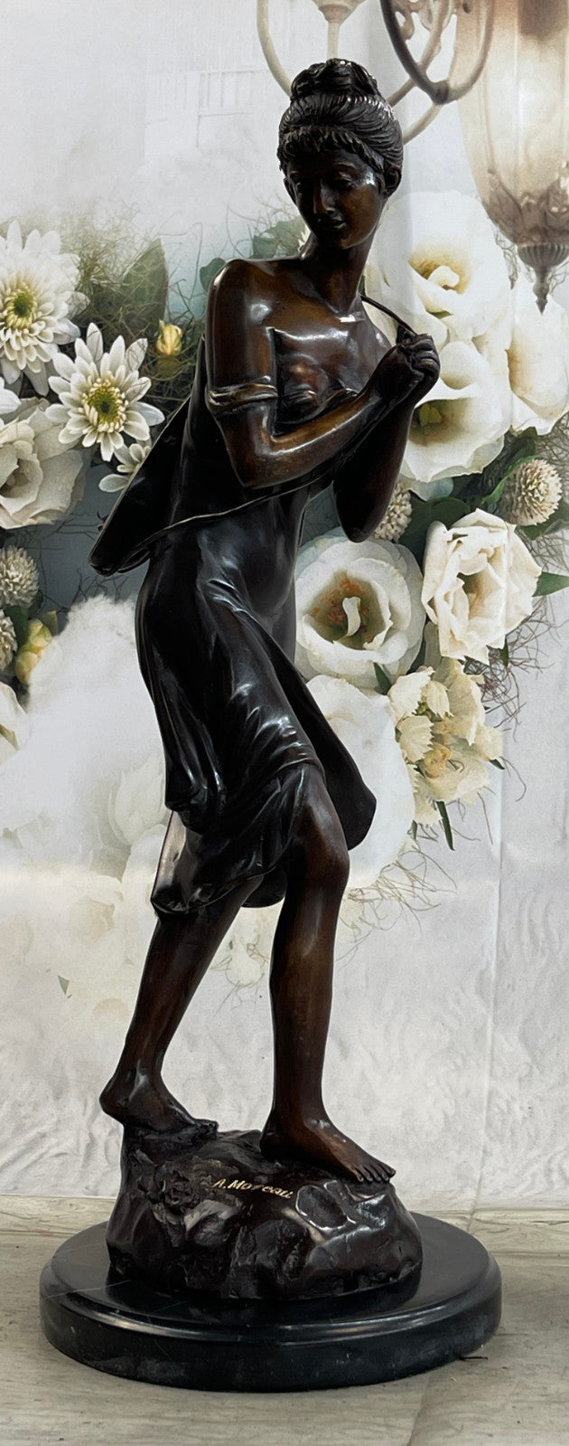 Handcrafted bronze sculpture SALE Gui Fashion Old Playing Girl Sexy Moreau