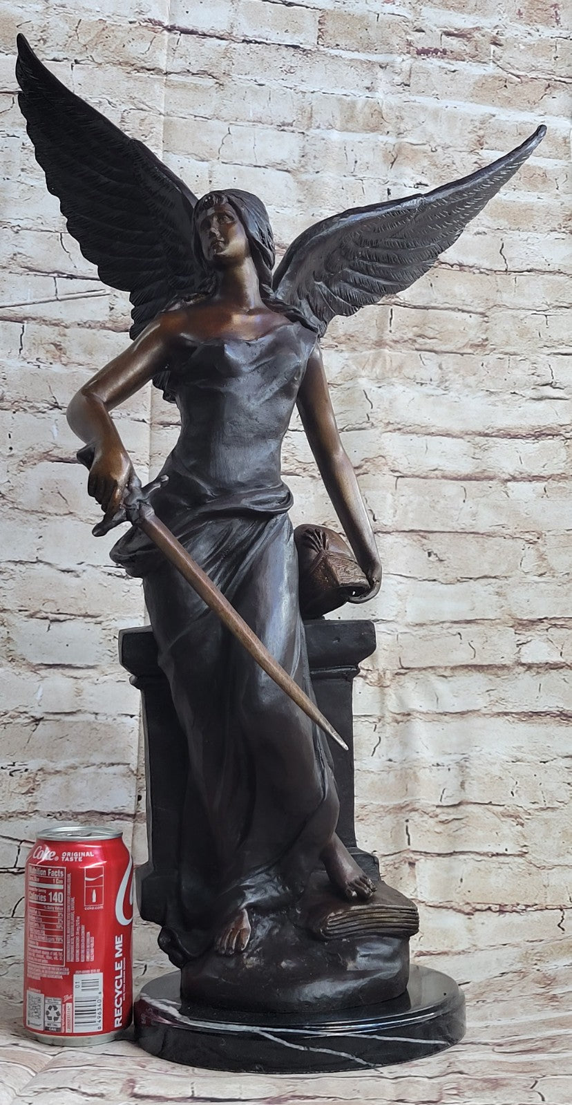 Female Knight by Famous French Artist Moreau Bronze Sculpture Museum Quality Art