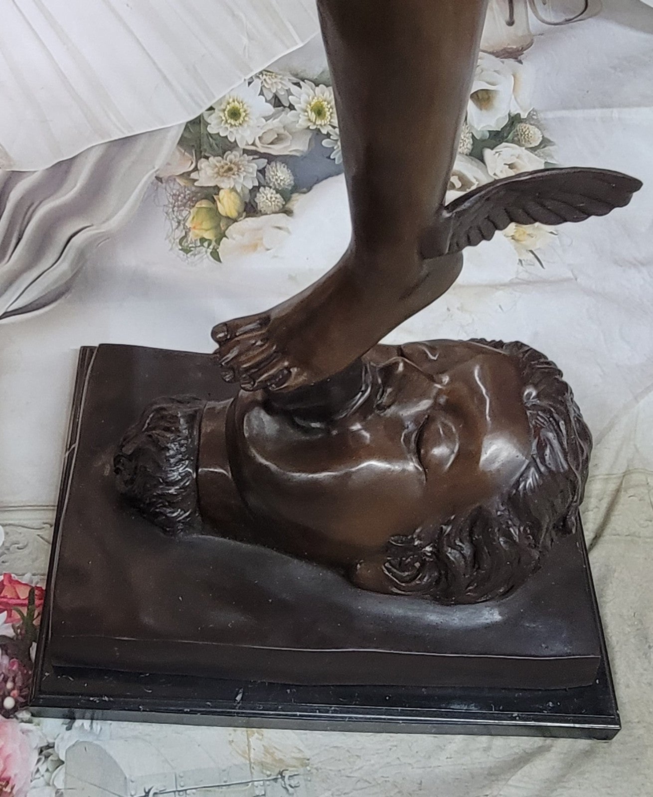 HUGE BRONZE STATUE OF FLYING MERCURY BRONZE SCULPTURE HOT CAST HOME DECOR SALE