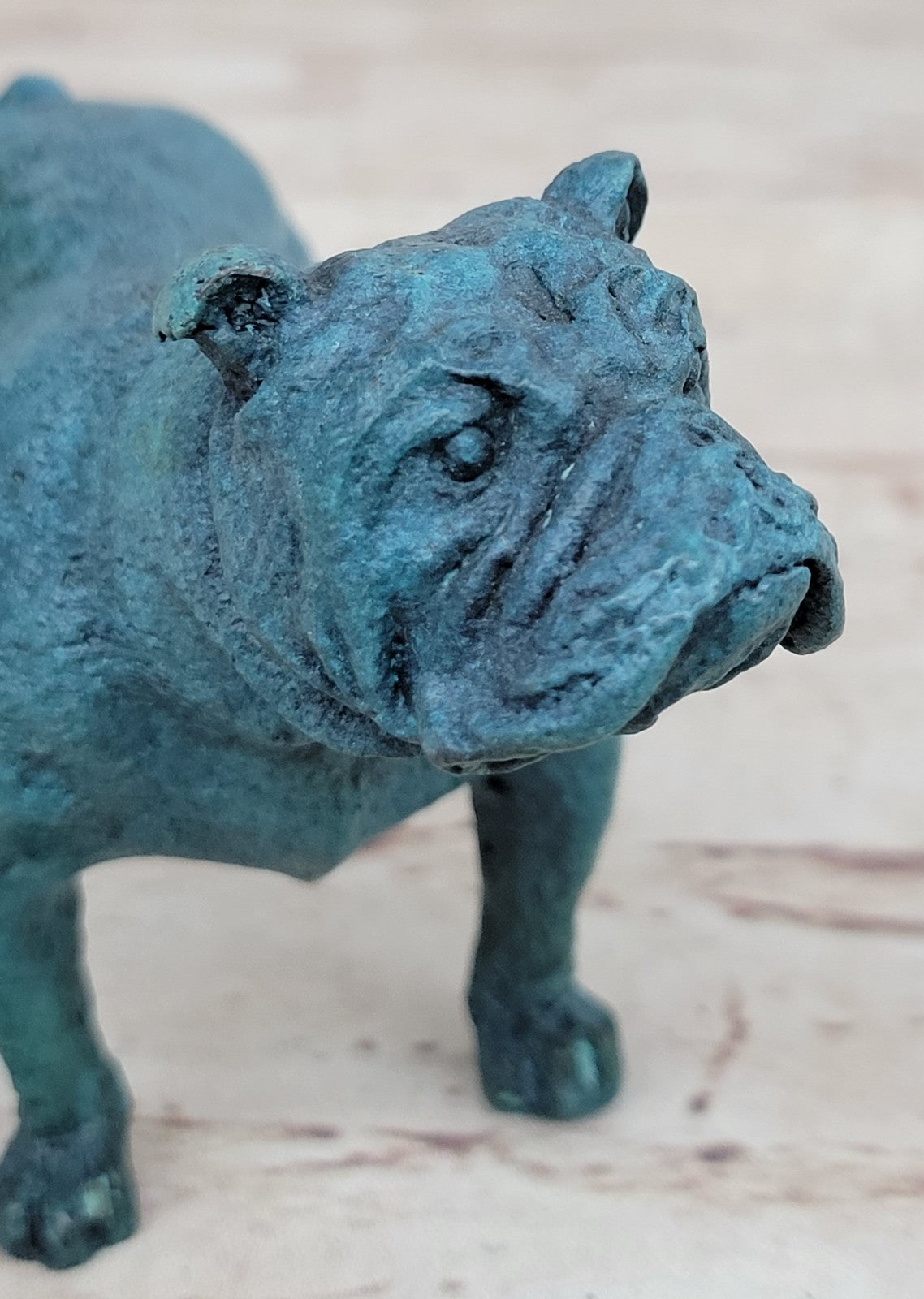 Bronze Sculpture English Bulldog Animal Hot Cast Figurine Home Decor Figure