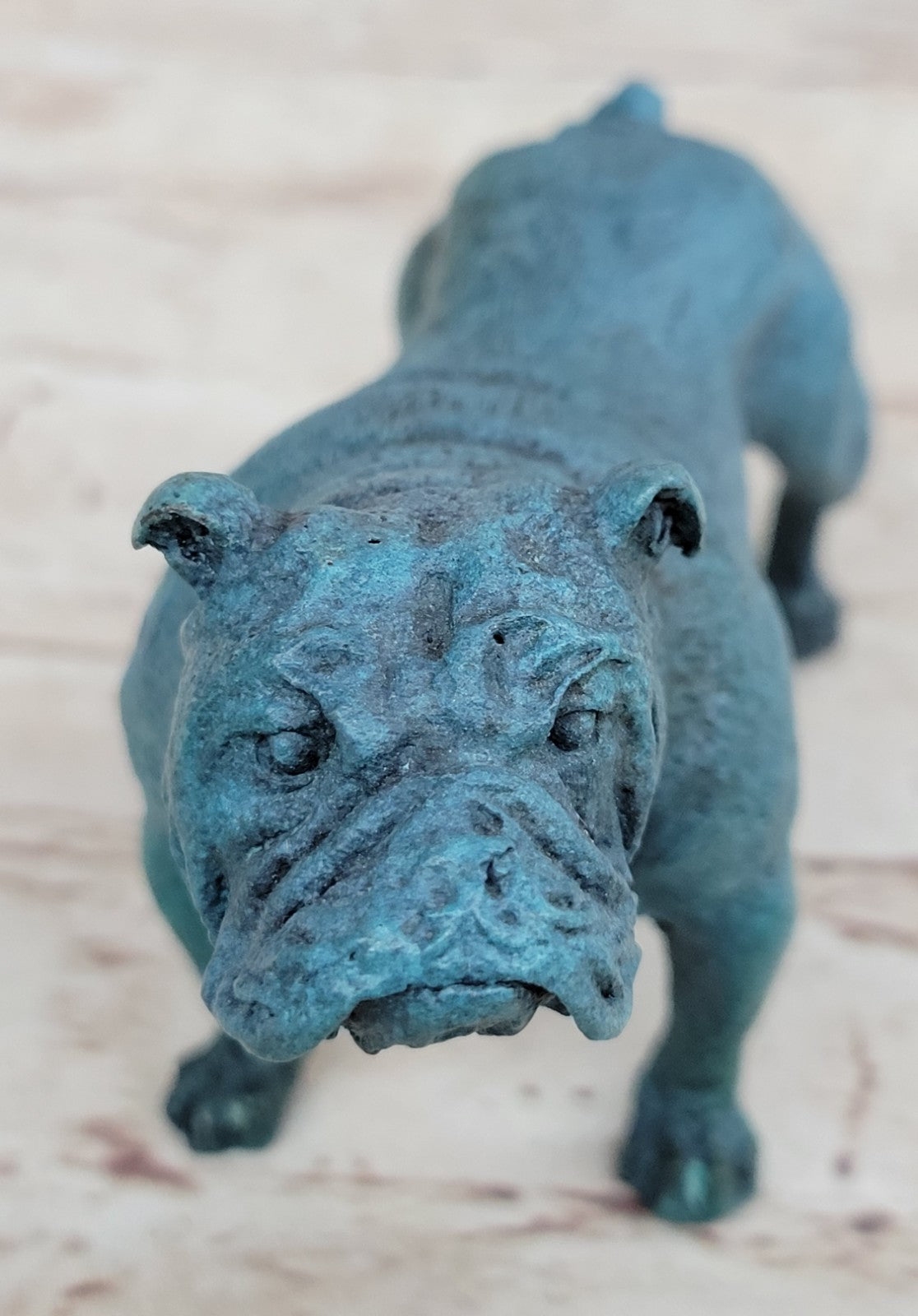 Bronze Sculpture English Bulldog Animal Hot Cast Figurine Home Decor Figure