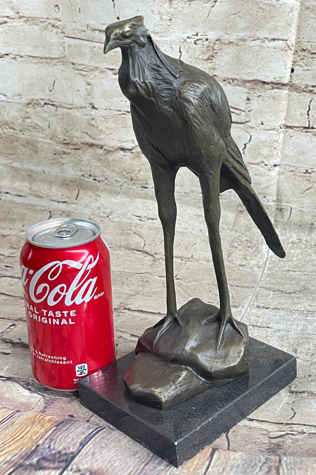 Bronze Sculpture, Hand Made Statue REMBRANDT BUGATTI STORK EXOTIC Figurine Decor