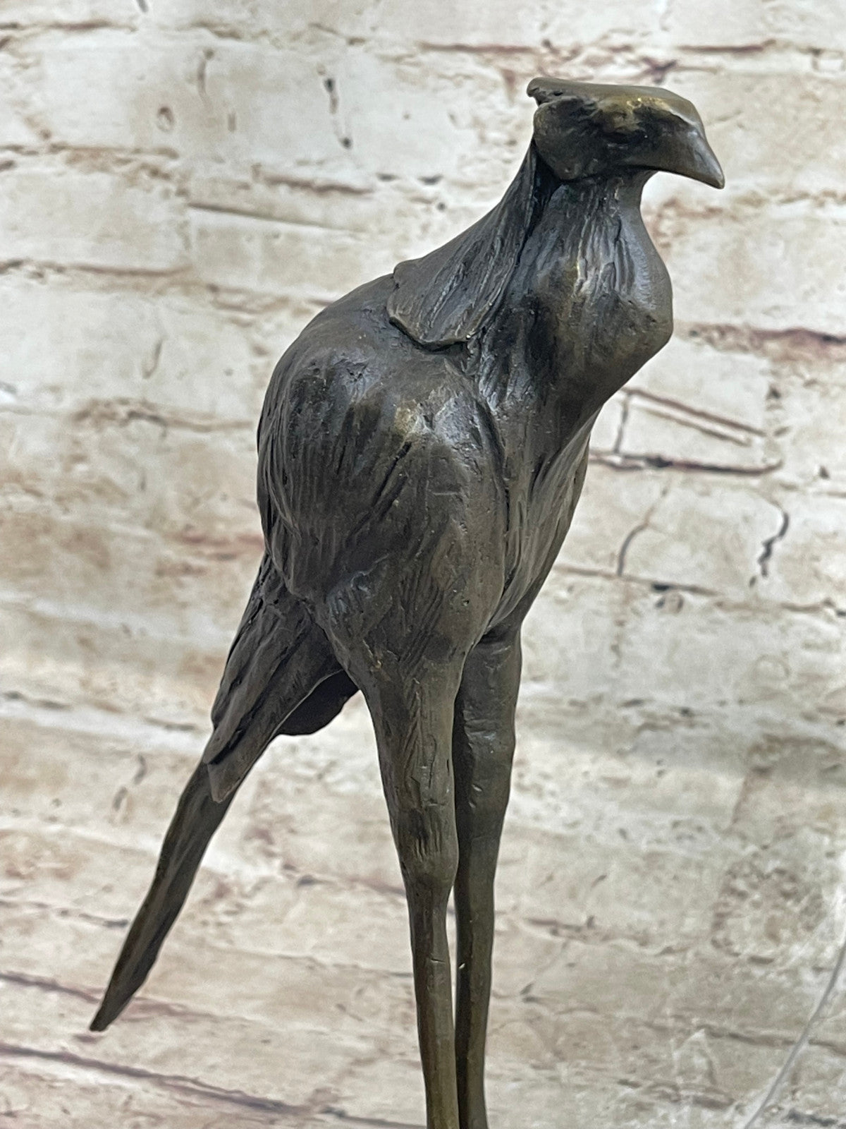 Bronze Sculpture, Hand Made Statue REMBRANDT BUGATTI STORK EXOTIC Figurine Decor