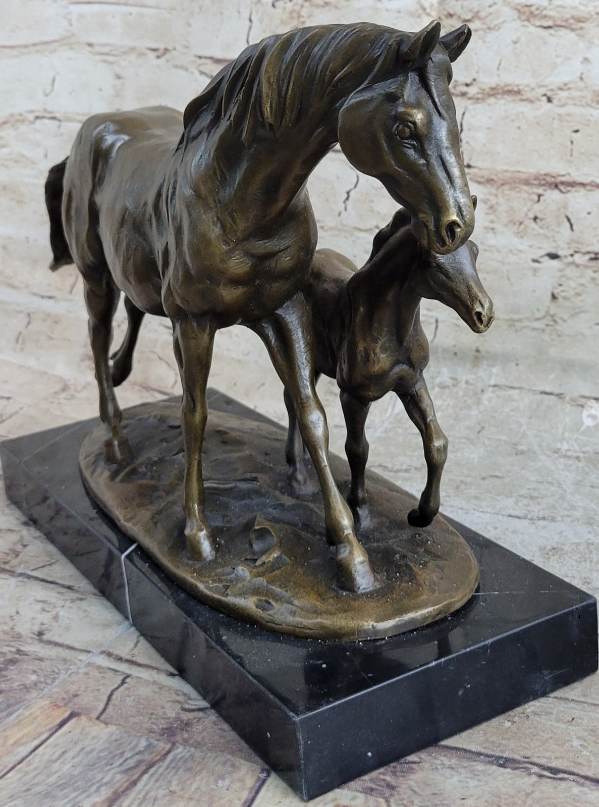 Bronze Statue ~ NEXT GENERATION ~ Horses Mare Colt Western Moments Cast Figurine