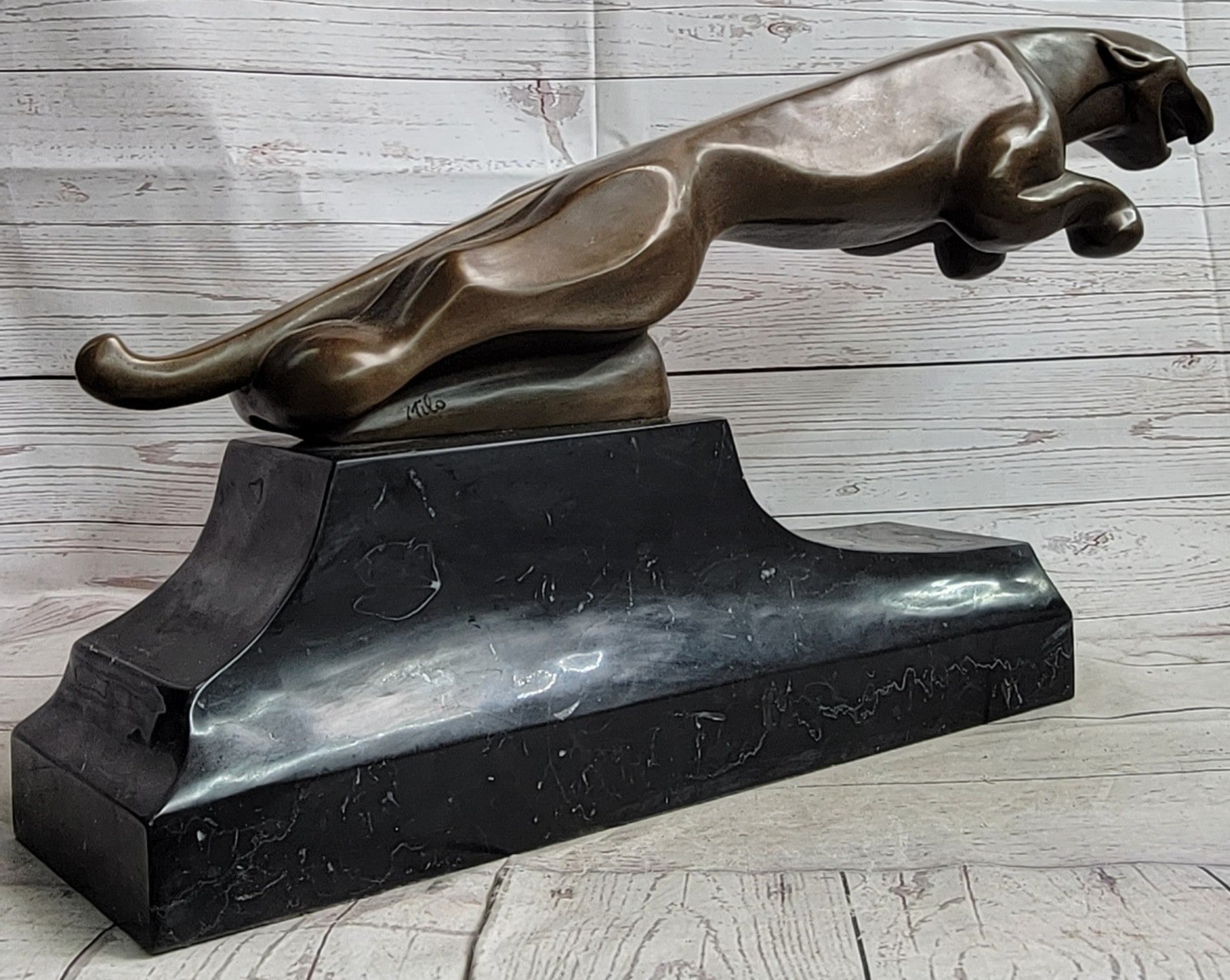 Hot Cast Bronze Statue: Handcrafted Jaguar Panther Collectible Artwork Art