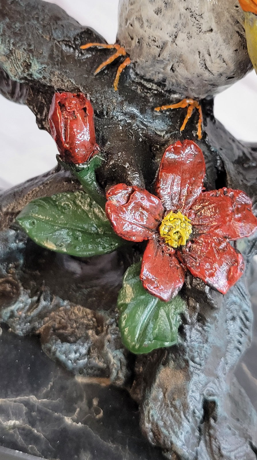 Art Deco Finch Finches Bronze Sculpture Multi Color Patina Bronze Sculpture Sale