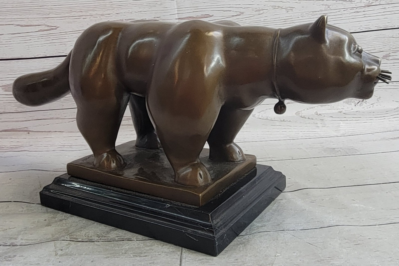 Buy Handcrafted Botero “Fat Cat” Huge Bronze Sculpture – Classic Animal Art, Perfect Gift on Sale
