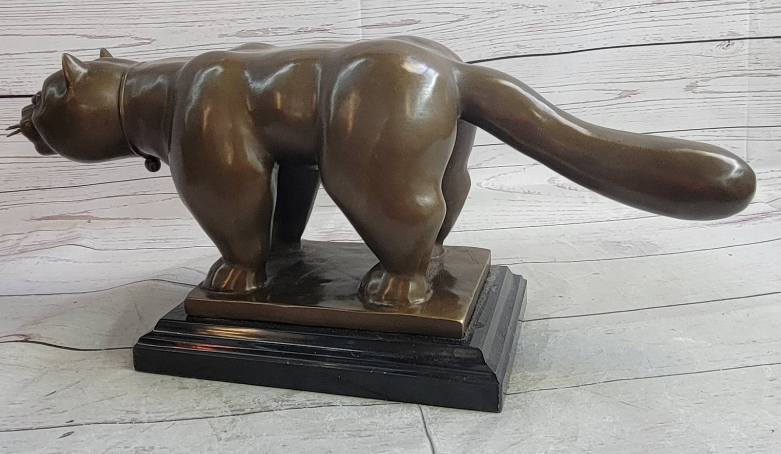 Buy Handcrafted Botero “Fat Cat” Huge Bronze Sculpture – Classic Animal Art, Perfect Gift on Sale