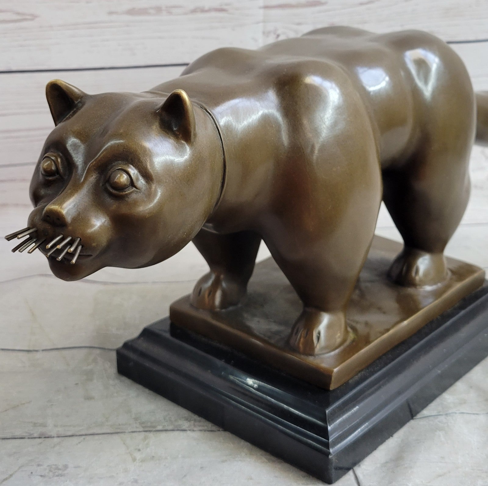 Buy Handcrafted Botero “Fat Cat” Huge Bronze Sculpture – Classic Animal Art, Perfect Gift on Sale