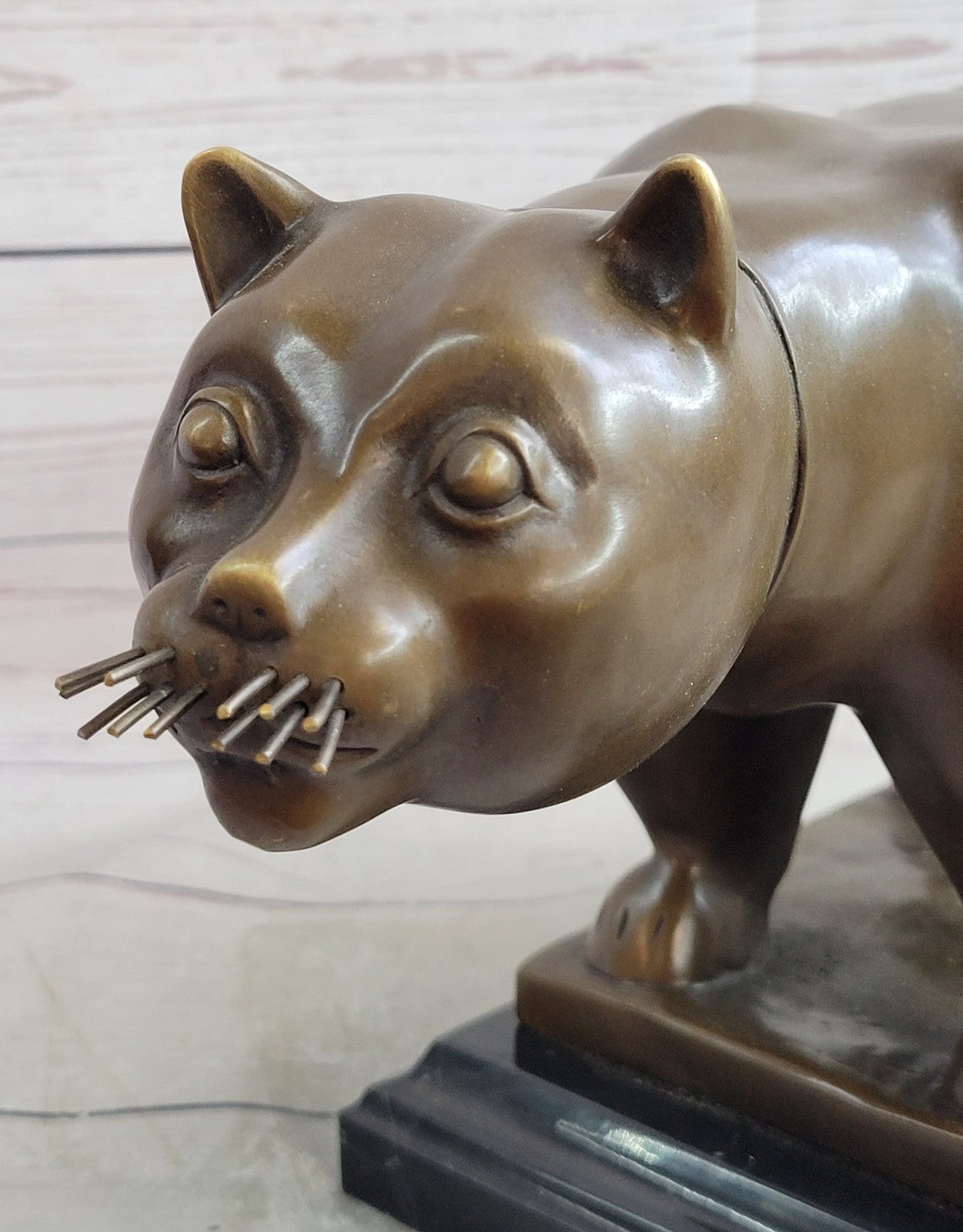 Buy Handcrafted Botero “Fat Cat” Huge Bronze Sculpture – Classic Animal Art, Perfect Gift on Sale